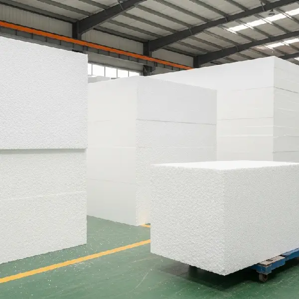 Khối xốp EPS lớn ép từ hạt nở trong nhà máy Sơn Hải Việt